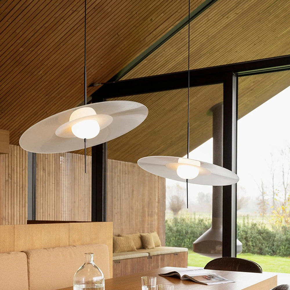 Cairns Modern Ronde Hanglampen Glas Acryl Eetkamer