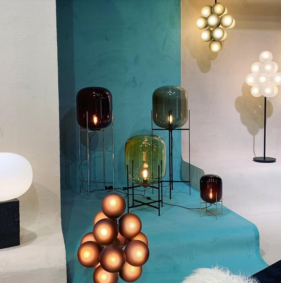 Liorivelia industriële vloerlamp van glas