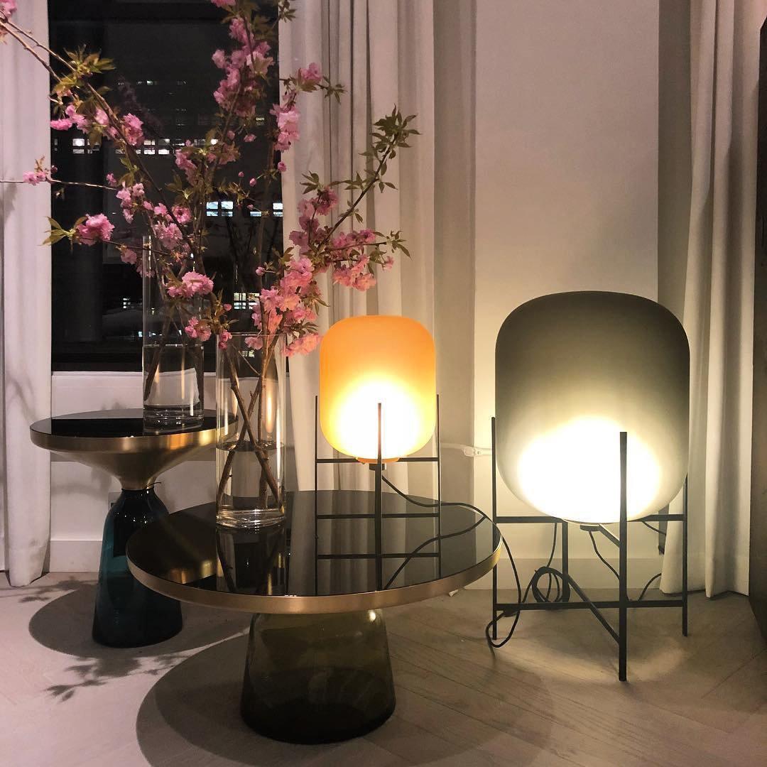 Liorivelia industriële vloerlamp van glas