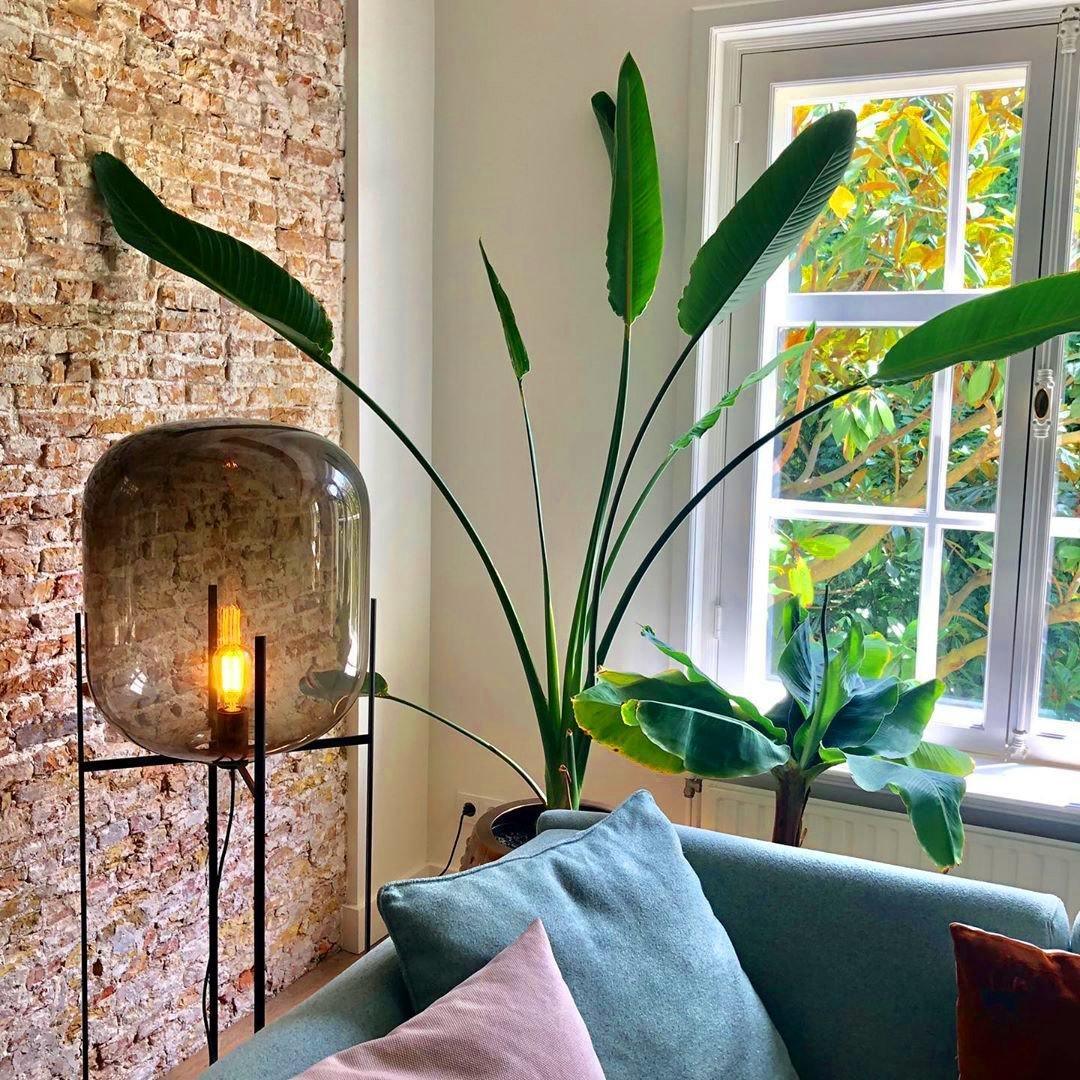 Liorivelia industriële vloerlamp van glas