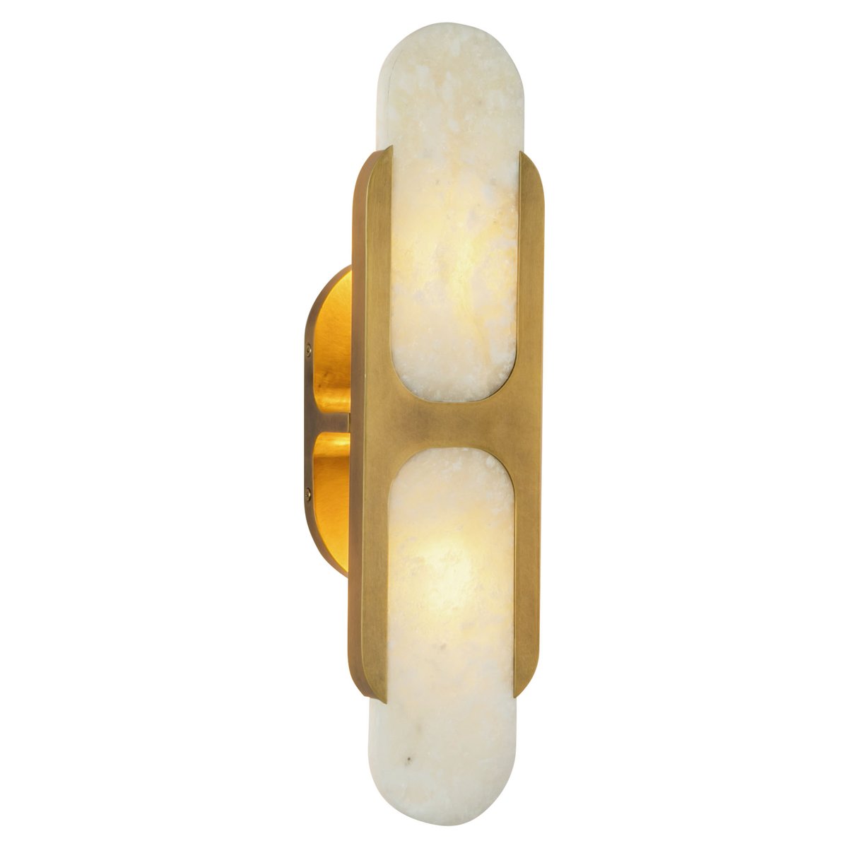 Ulthaora dubbele bollen wandlamp in albast
