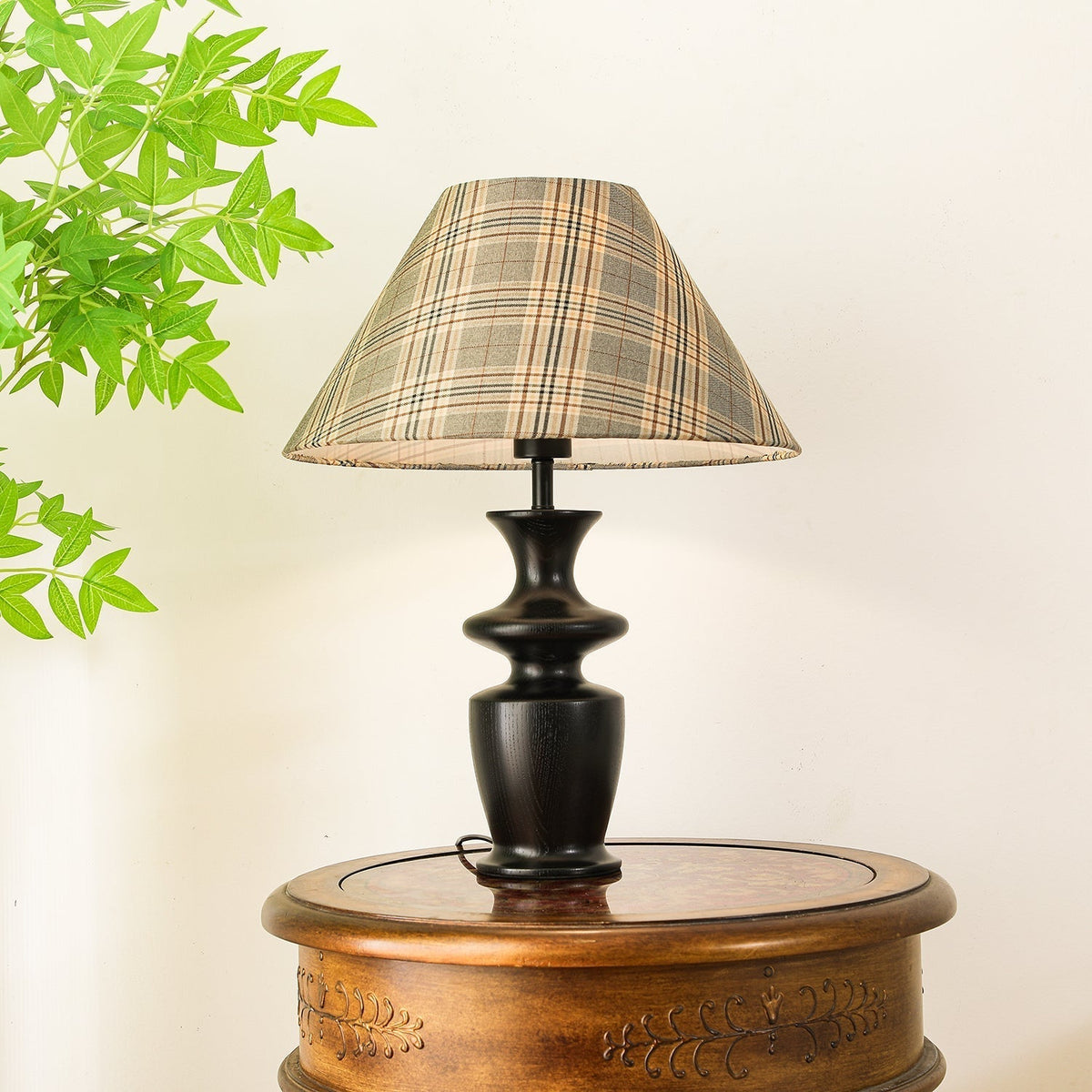 Herita Hout- en stoffen tafellamp