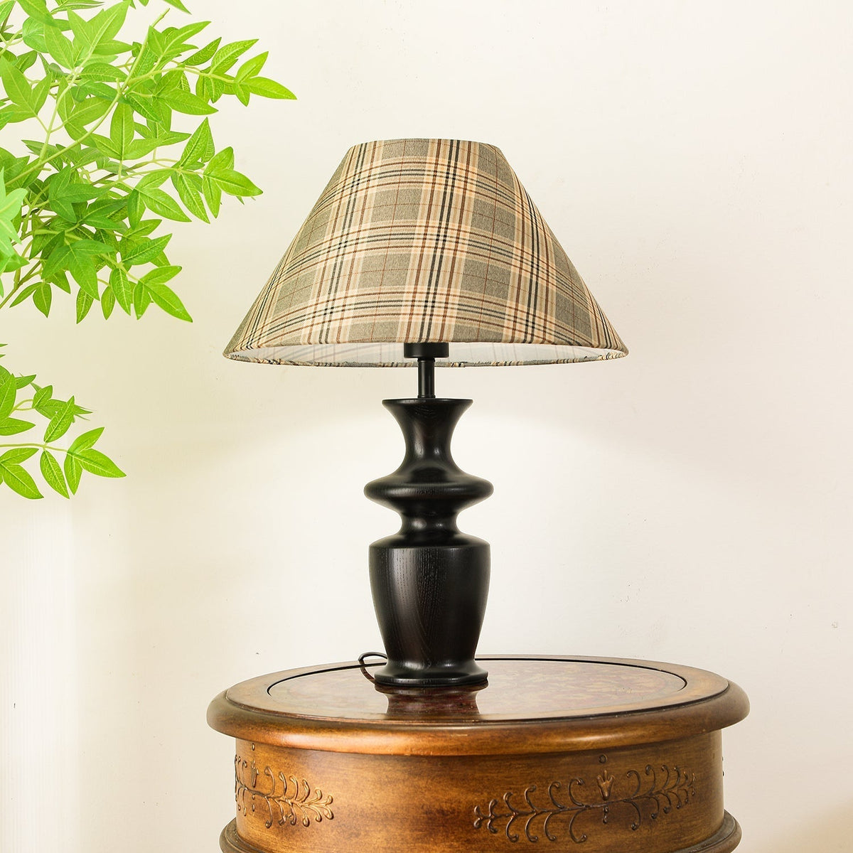 Herita Hout- en stoffen tafellamp