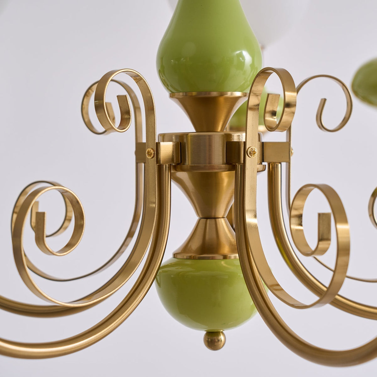Evsolia kroonluchter van groen onyx glas