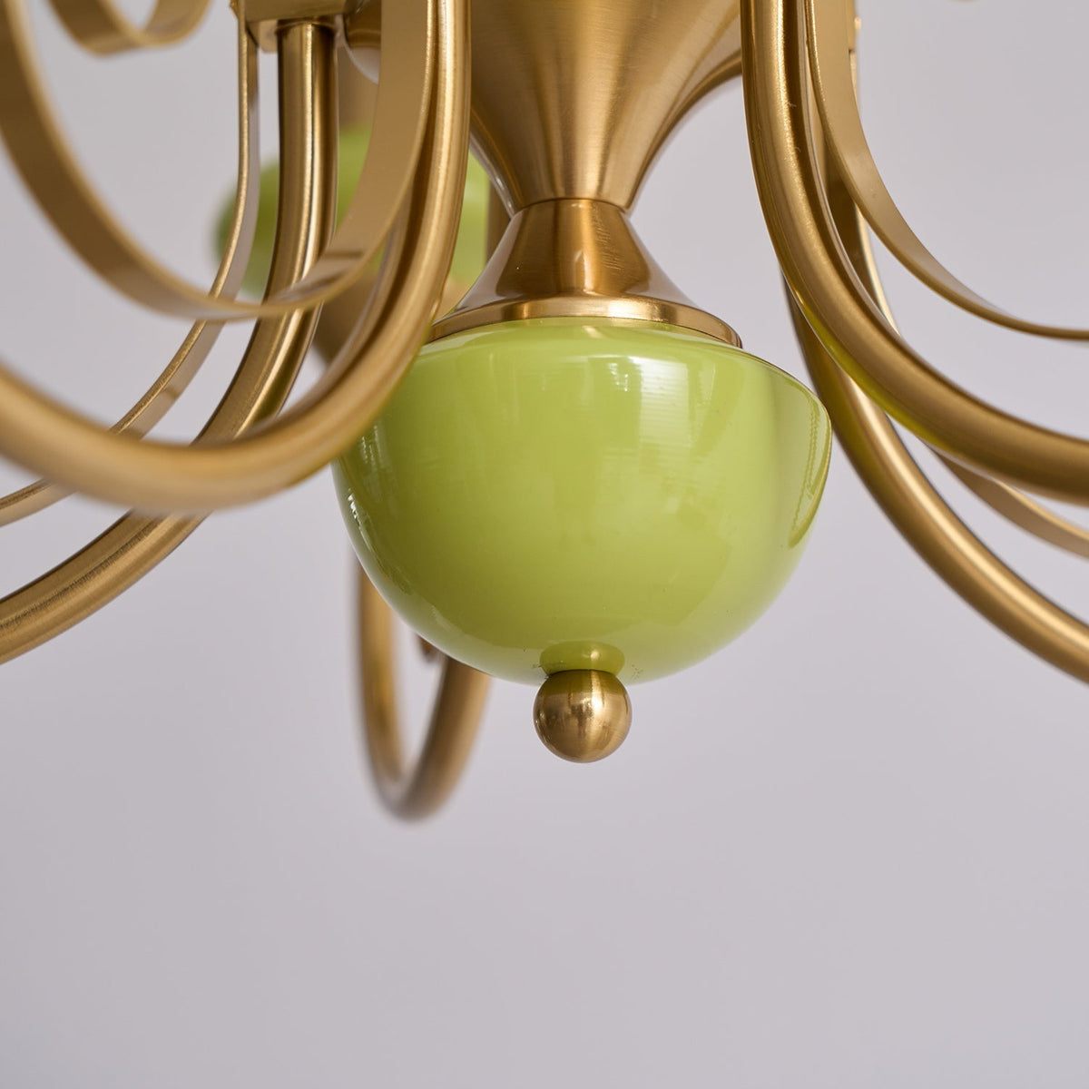 Evsolia kroonluchter van groen onyx glas