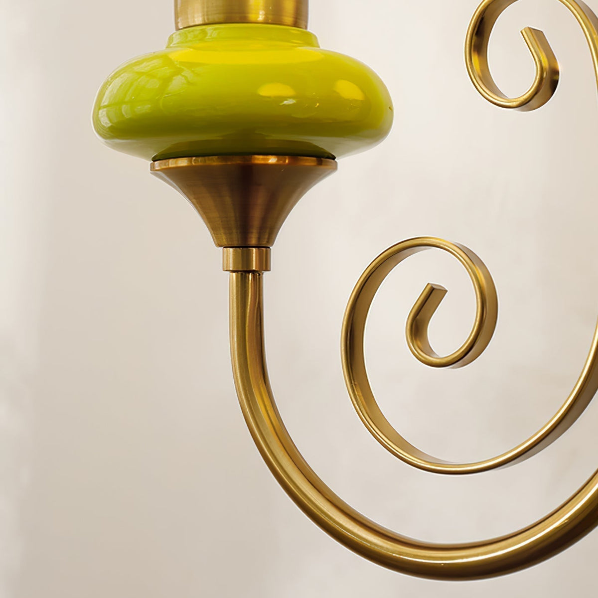 Evsolia kroonluchter van groen onyx glas
