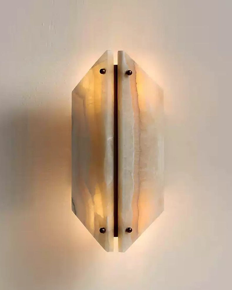 Zynx modern Wit Alabaste Crest Wandlamp