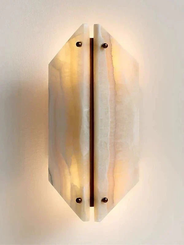 Zynx modern Wit Alabaste Crest Wandlamp