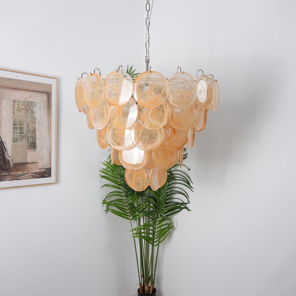 Celisira Murano Disc Kroonluchter van glas Klassiek Oranje