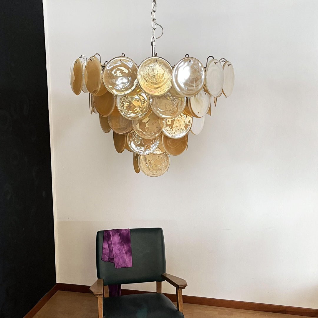 Celisira Murano Disc Kroonluchter van glas Klassiek Oranje