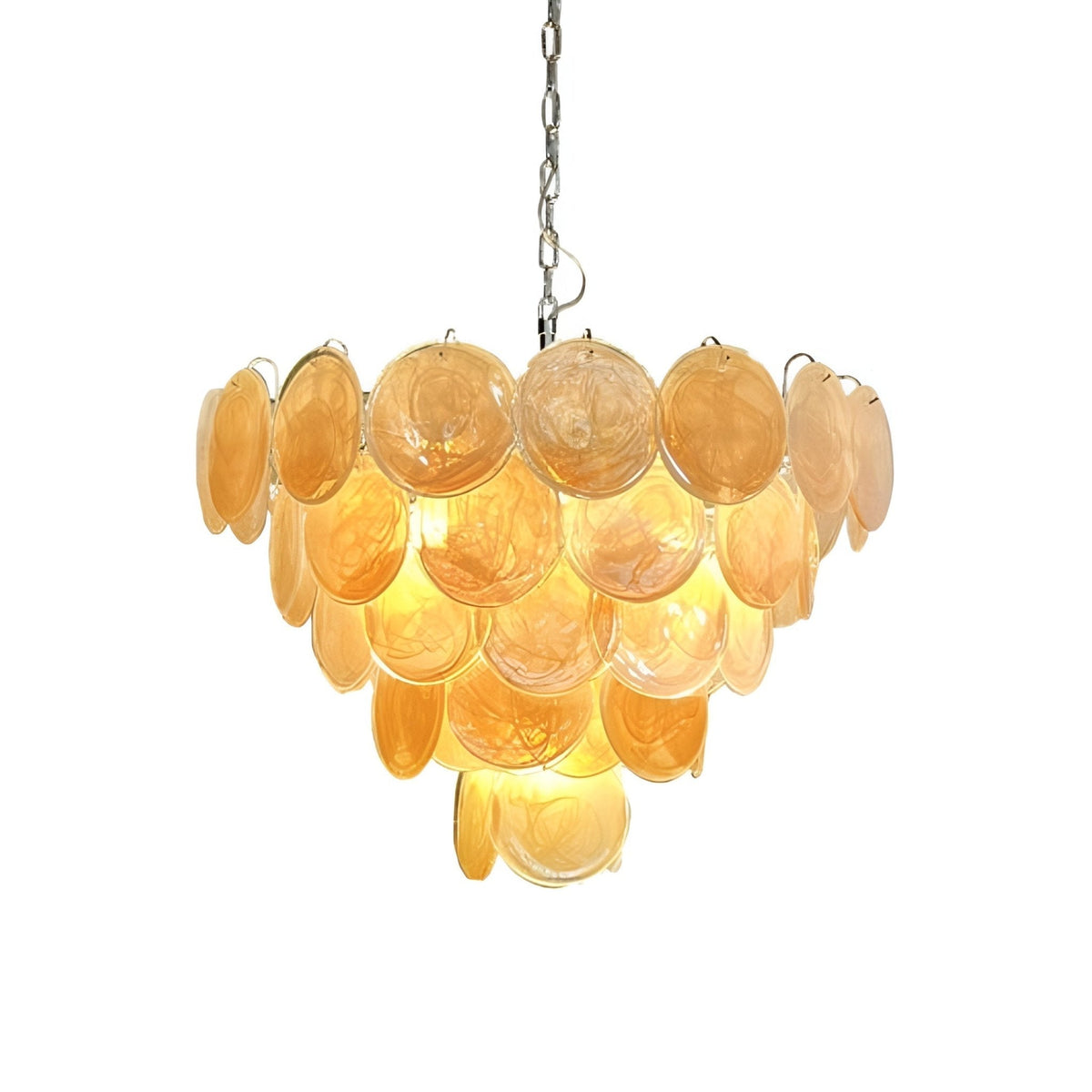 Celisira Murano Disc Kroonluchter van glas Klassiek Oranje