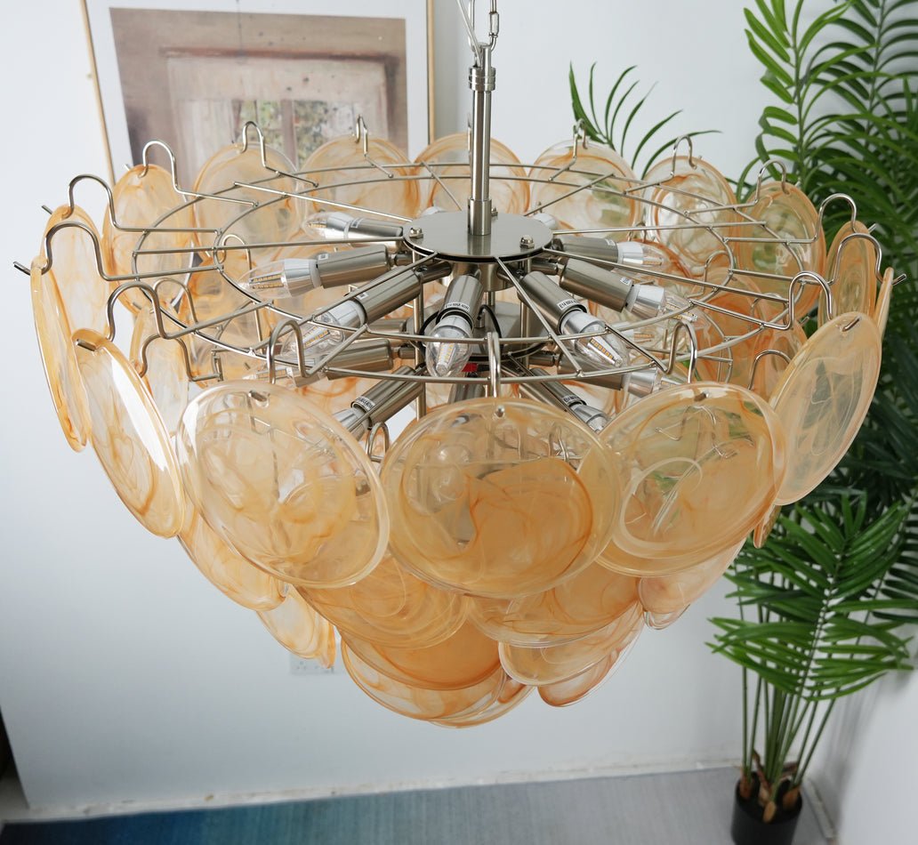 Celisira Murano Disc Kroonluchter van glas Klassiek Oranje