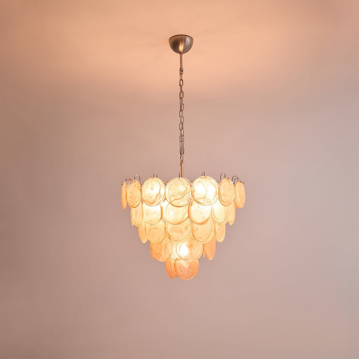 Celisira Murano Disc Kroonluchter van glas Klassiek Oranje