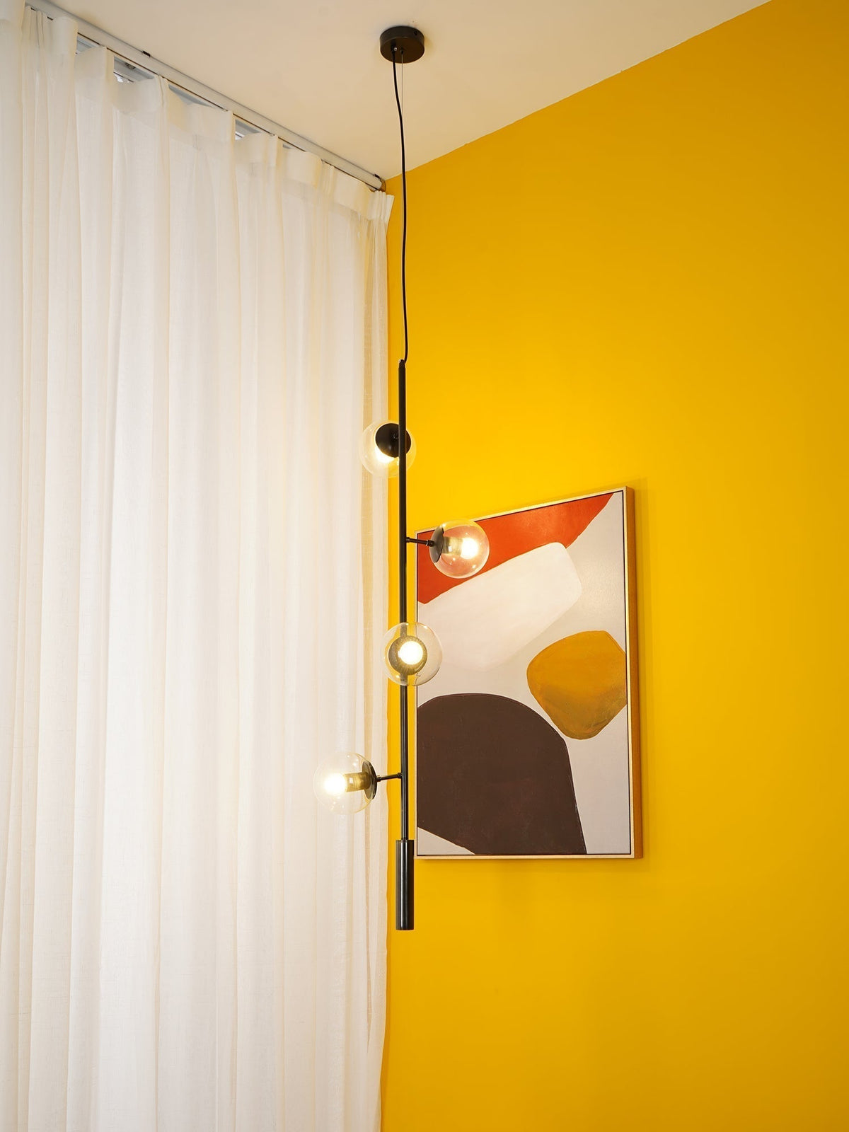 Erevia Moderne hanglamp van messing met glas