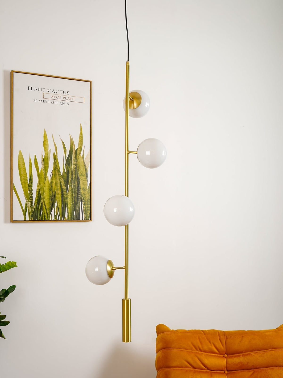 Erevia Moderne hanglamp van messing met glas