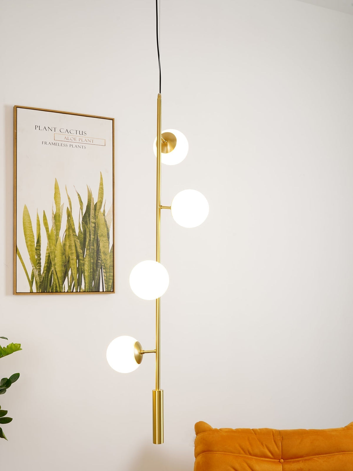 Erevia Moderne hanglamp van messing met glas