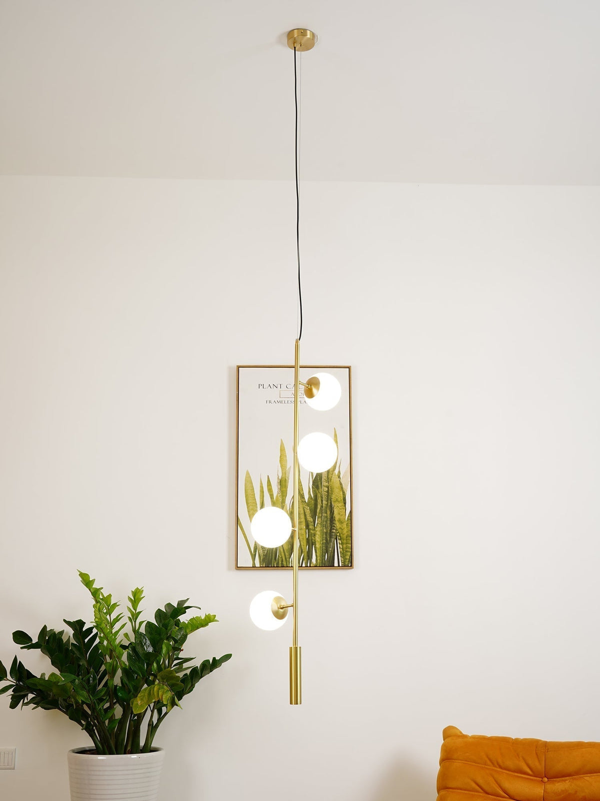 Erevia Moderne hanglamp van messing met glas