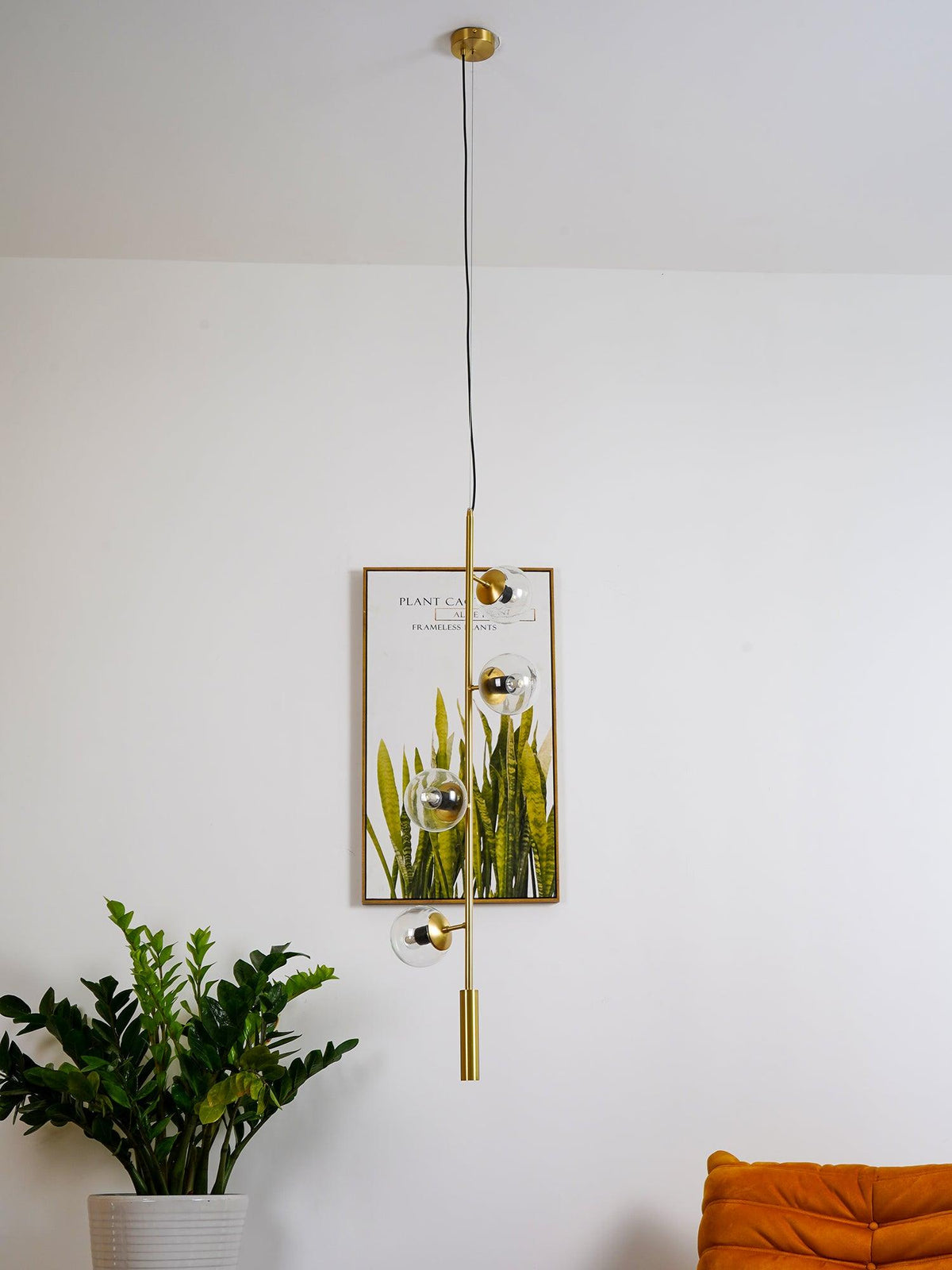 Erevia Moderne hanglamp van messing met glas