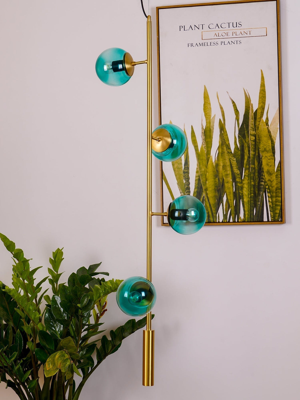 Erevia Moderne hanglamp van messing met glas