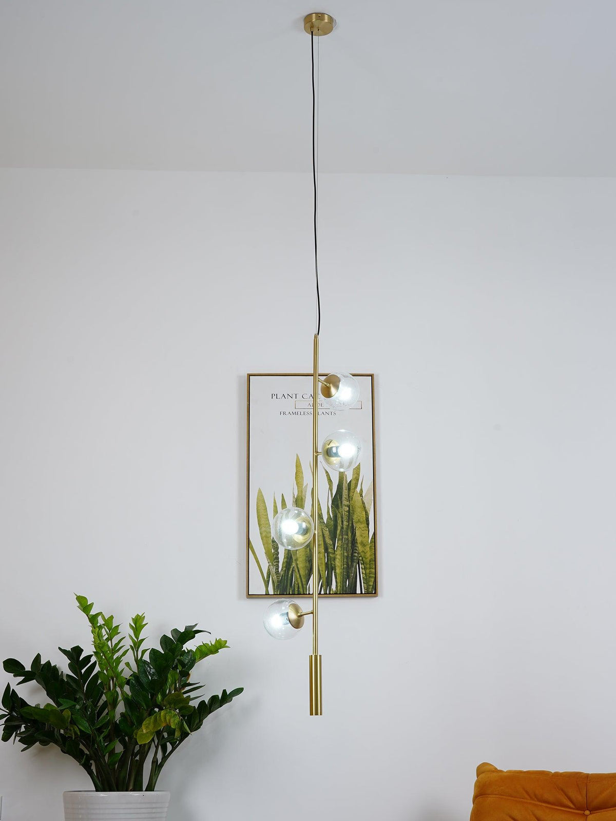 Erevia Moderne hanglamp van messing met glas