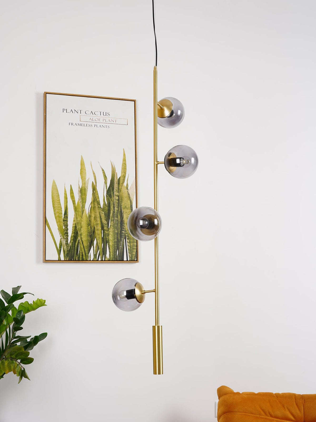 Erevia Moderne hanglamp van messing met glas