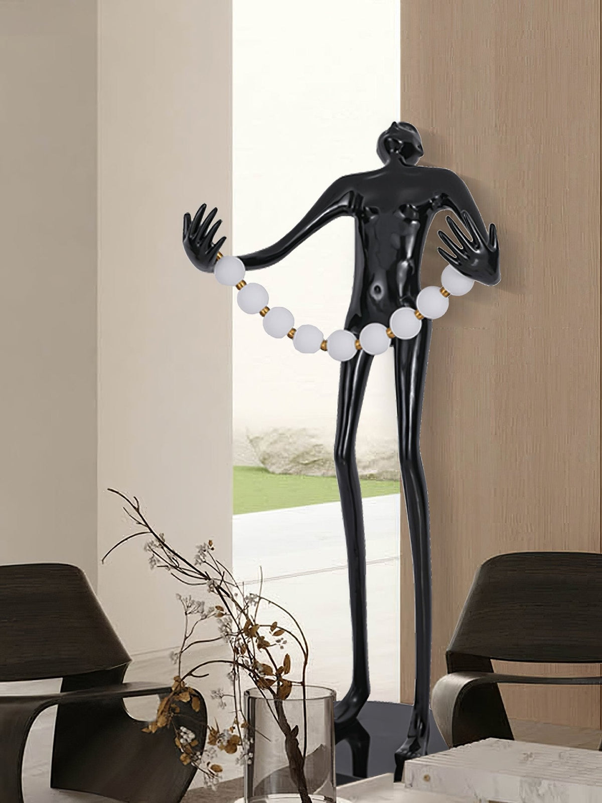 Orbit Beaded Sculptural vloerlamp