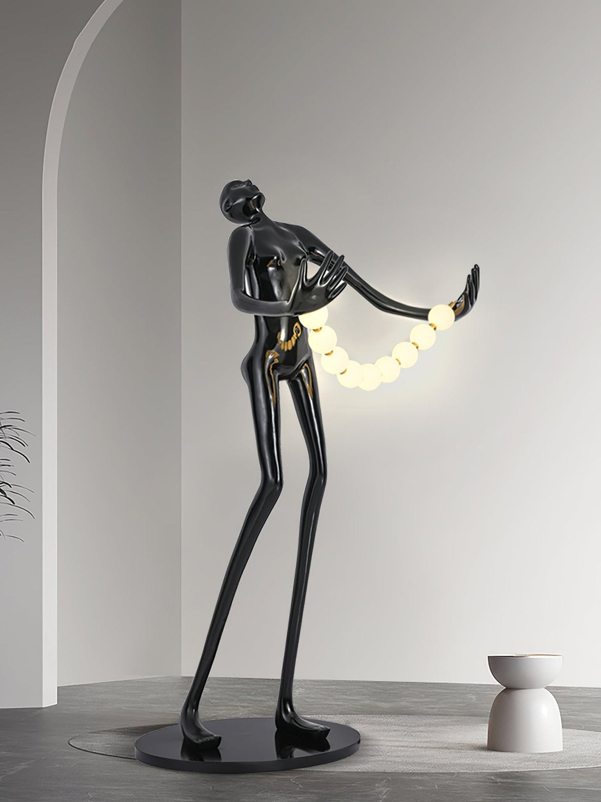 Orbit Beaded Sculptural vloerlamp