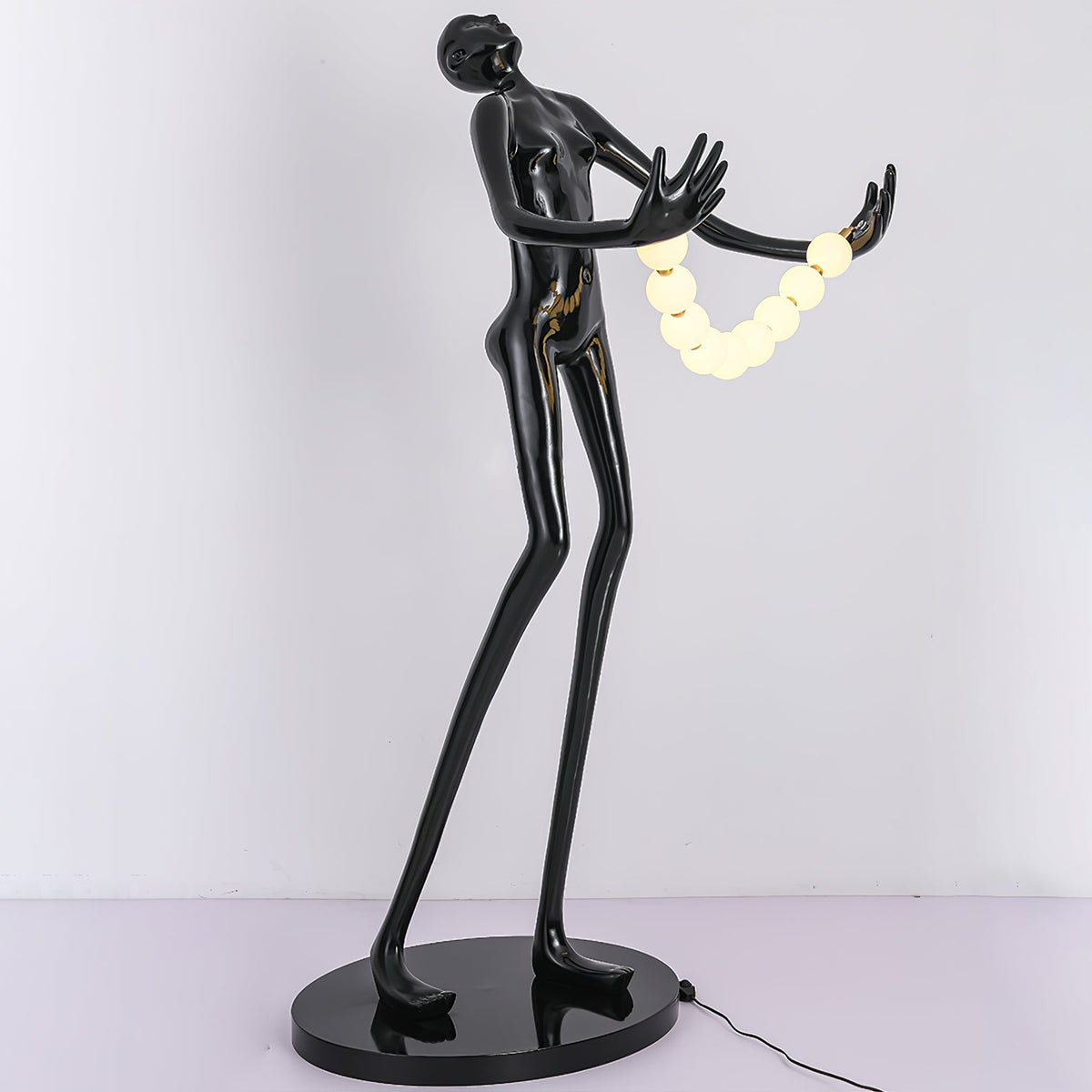 Orbit Beaded Sculptural vloerlamp