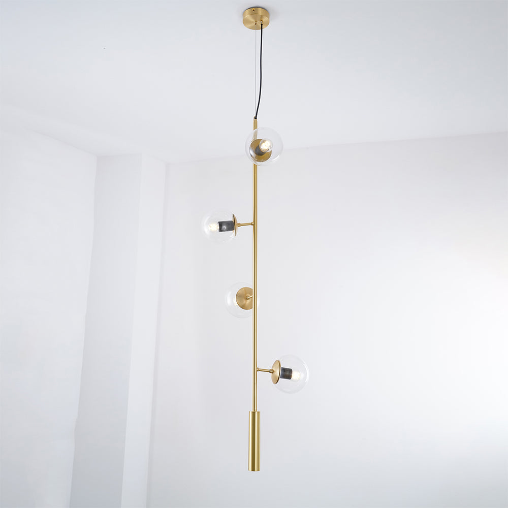Erevia Moderne hanglamp van messing met glas