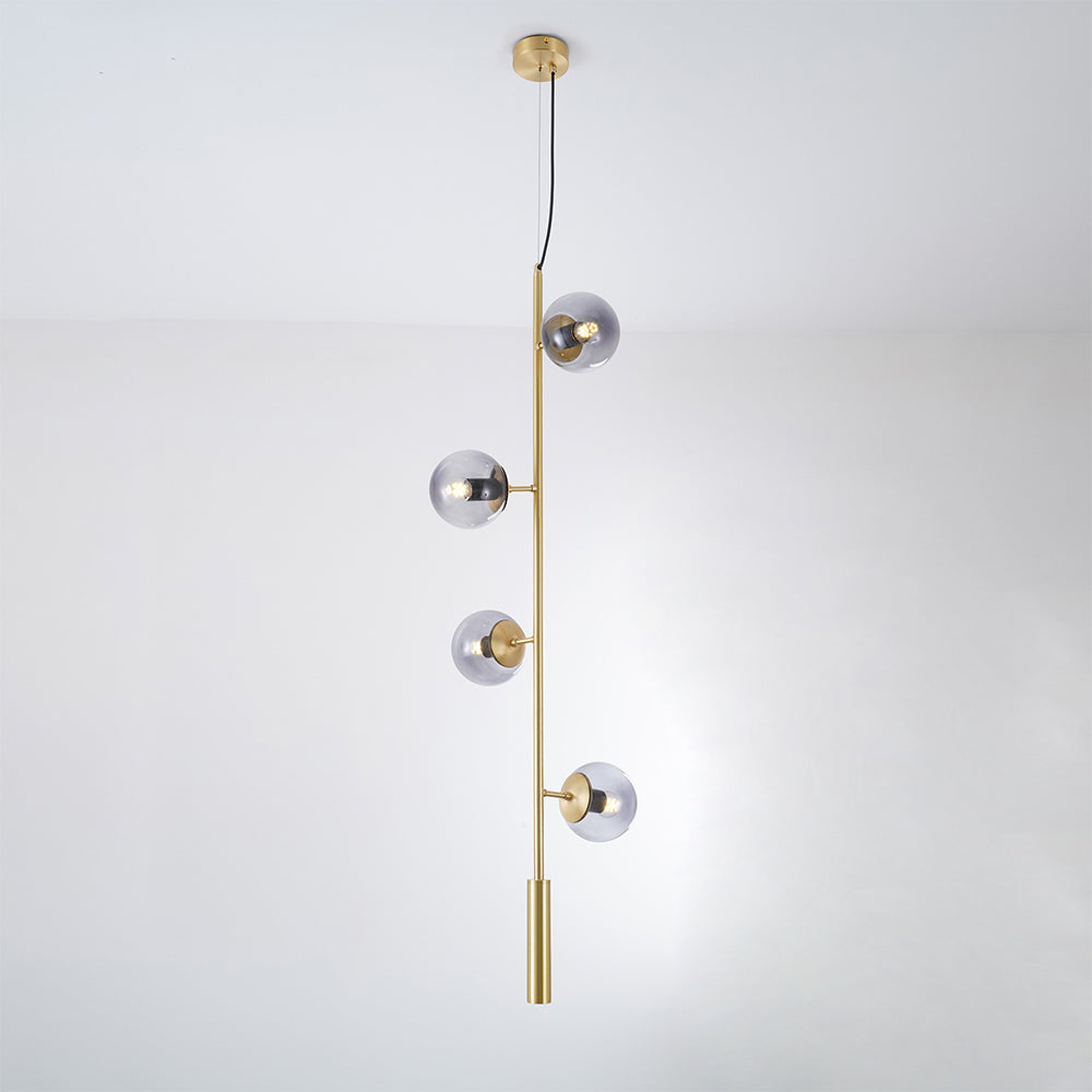 Erevia Moderne hanglamp van messing met glas