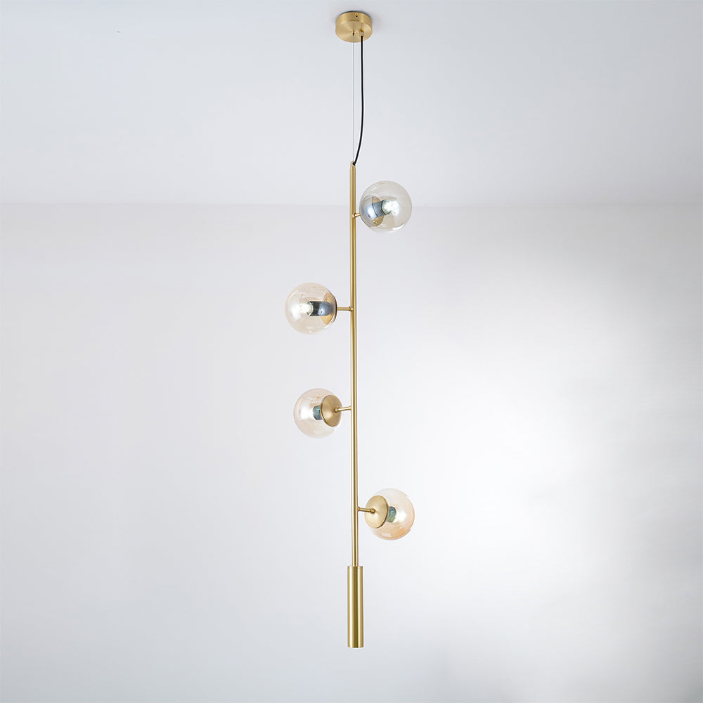 Erevia Moderne hanglamp van messing met glas