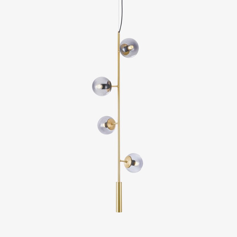 Erevia Moderne hanglamp van messing met glas