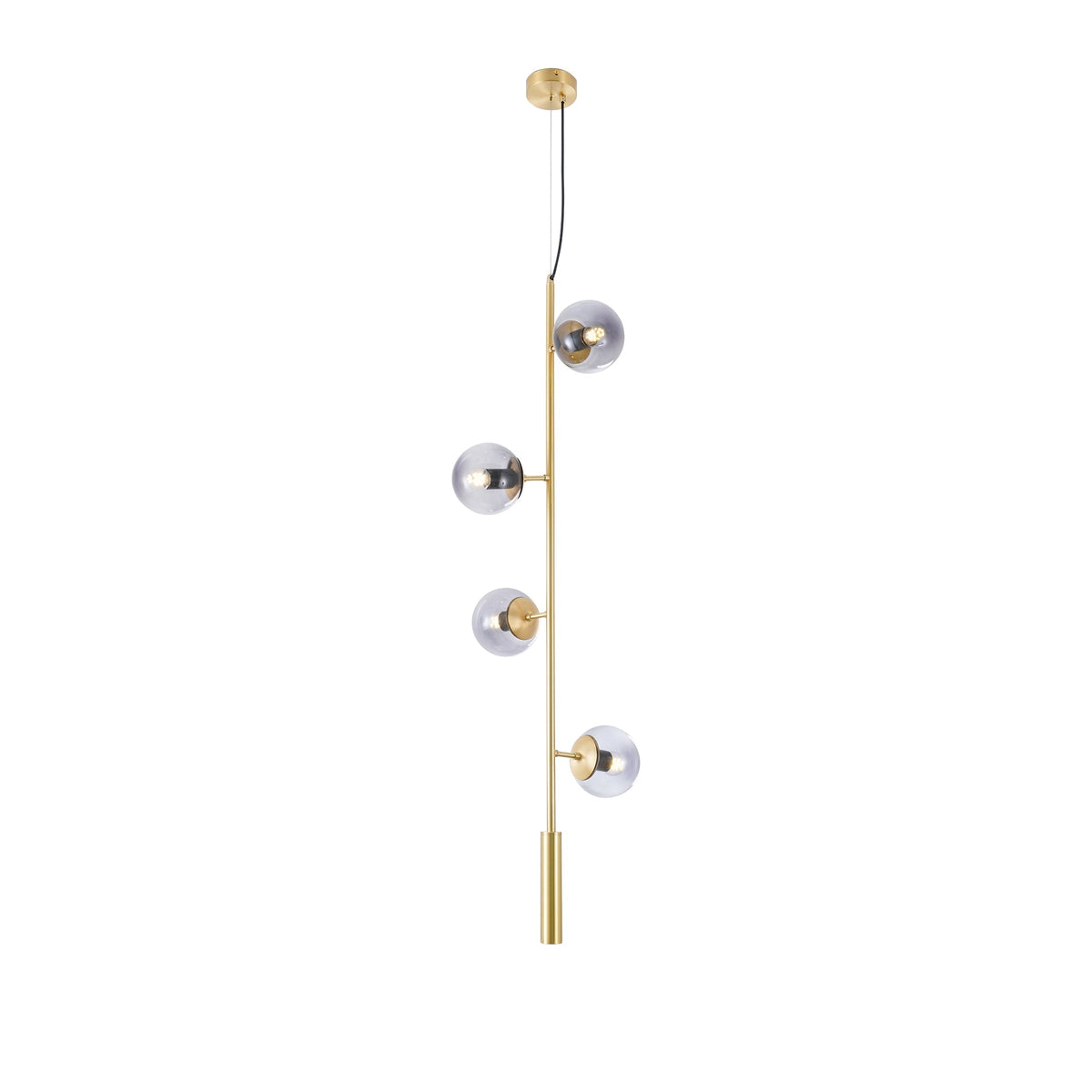 Erevia Moderne hanglamp van messing met glas