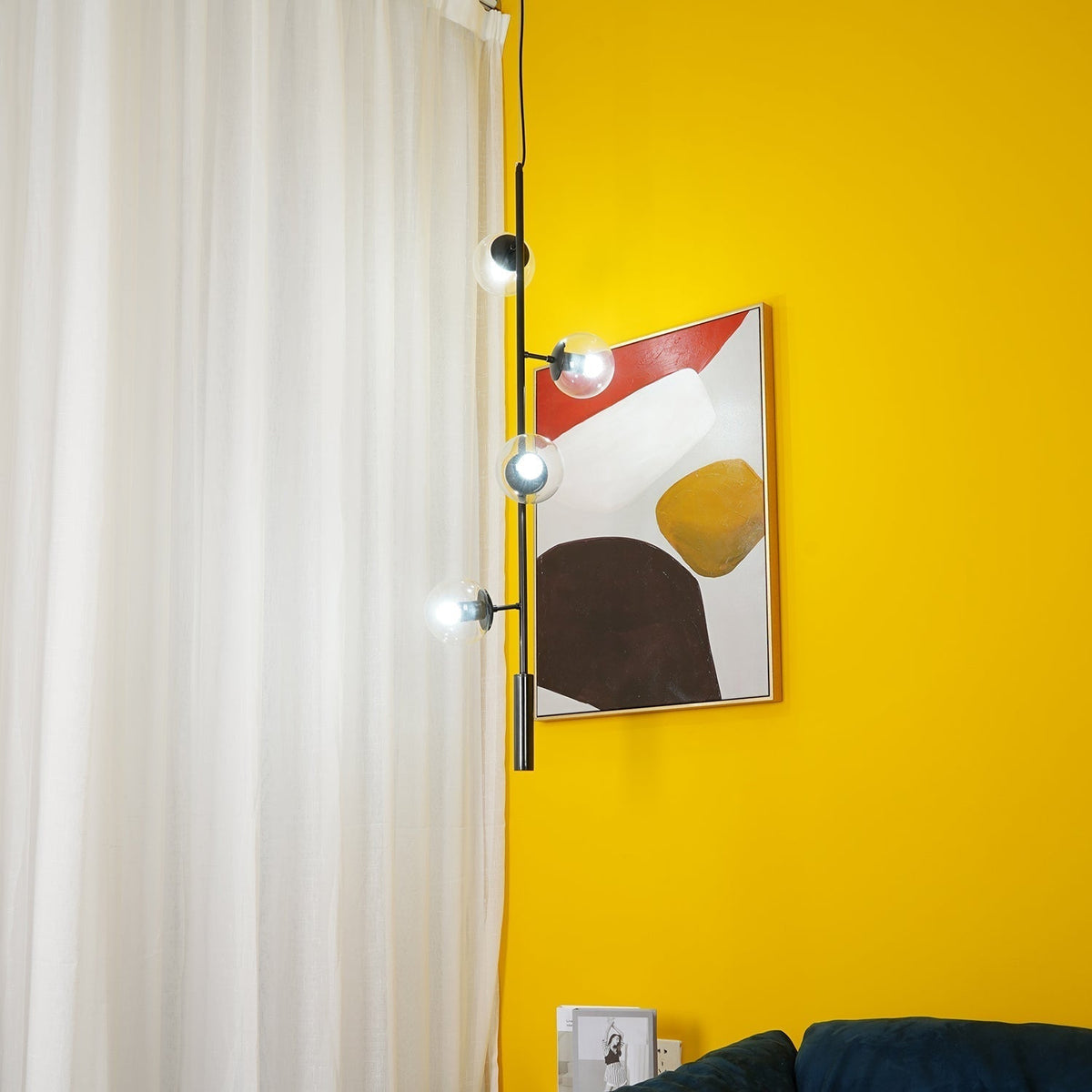 Erevia Moderne hanglamp van messing met glas