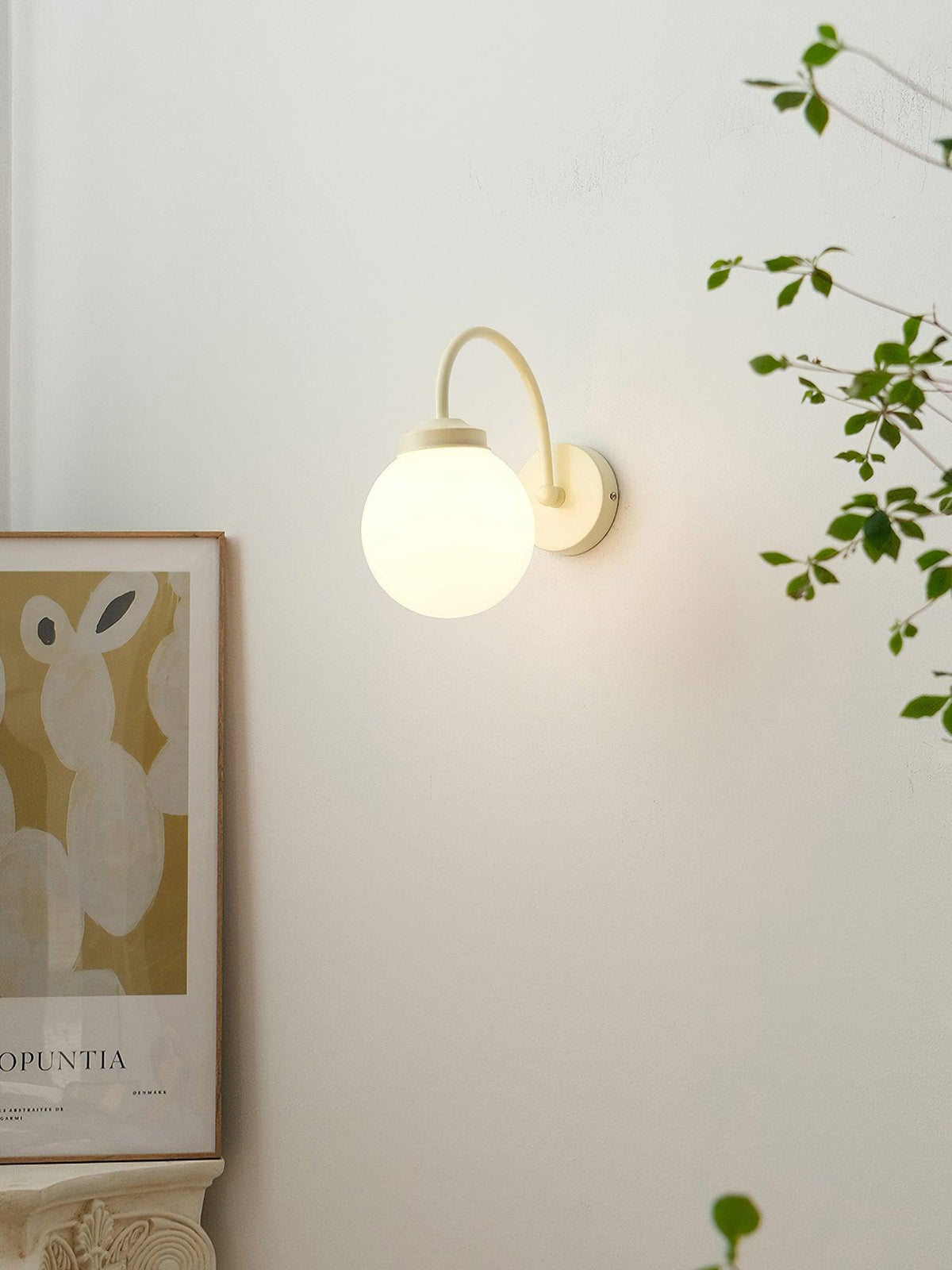 Zomareth Orb wandlamp met glazen oppervlak