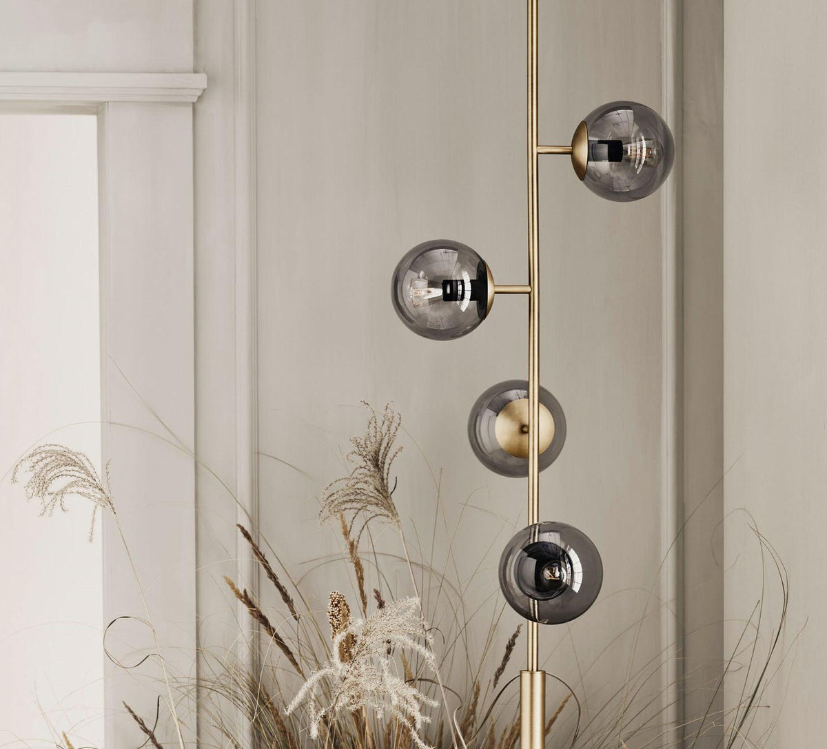 Erevia Moderne hanglamp van messing met glas