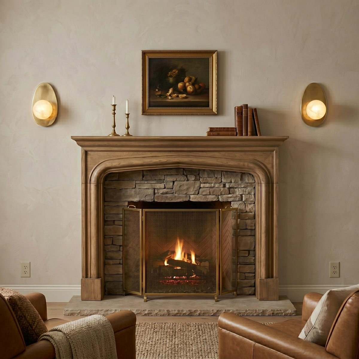 Orlisse wandlamp van albast