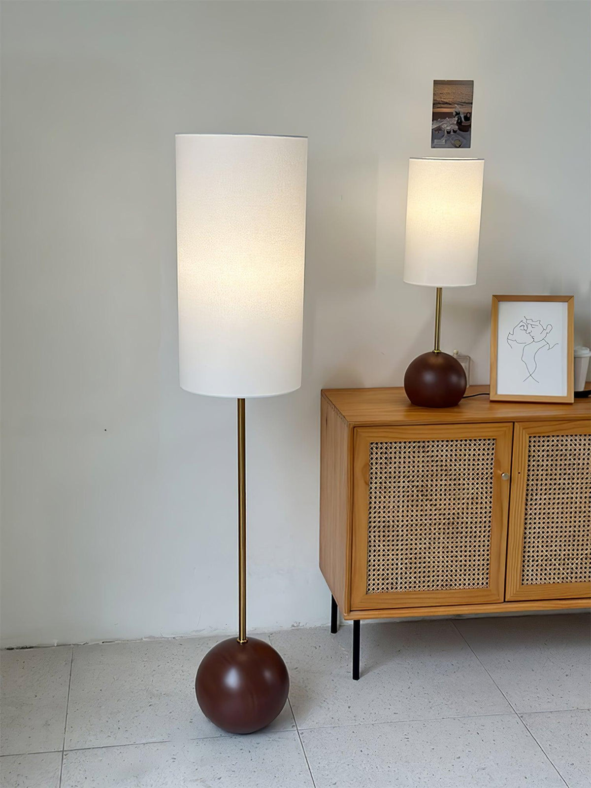 Sylivira tafellamp van walnoothout