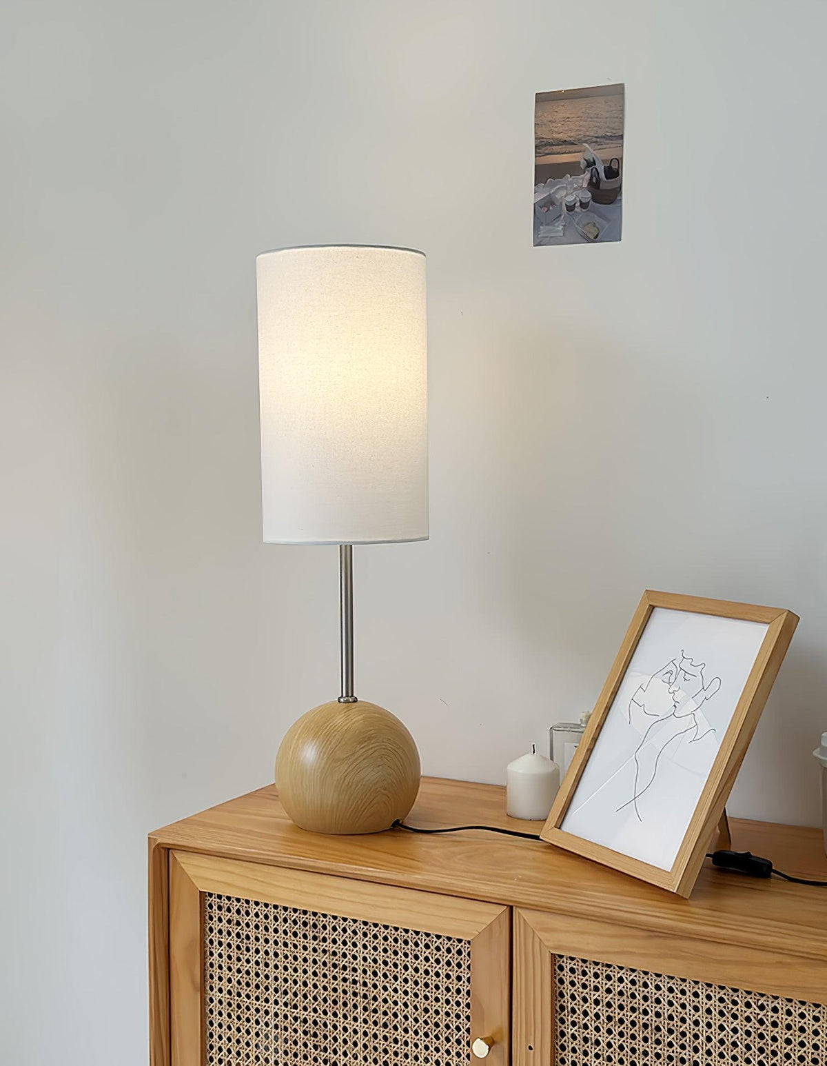 Sylivira tafellamp van walnoothout