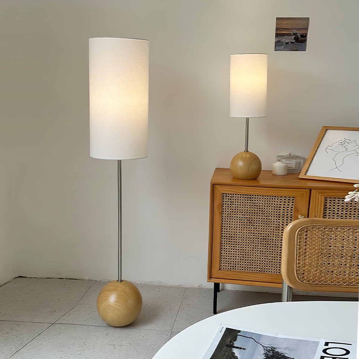 Sylivira tafellamp van walnoothout