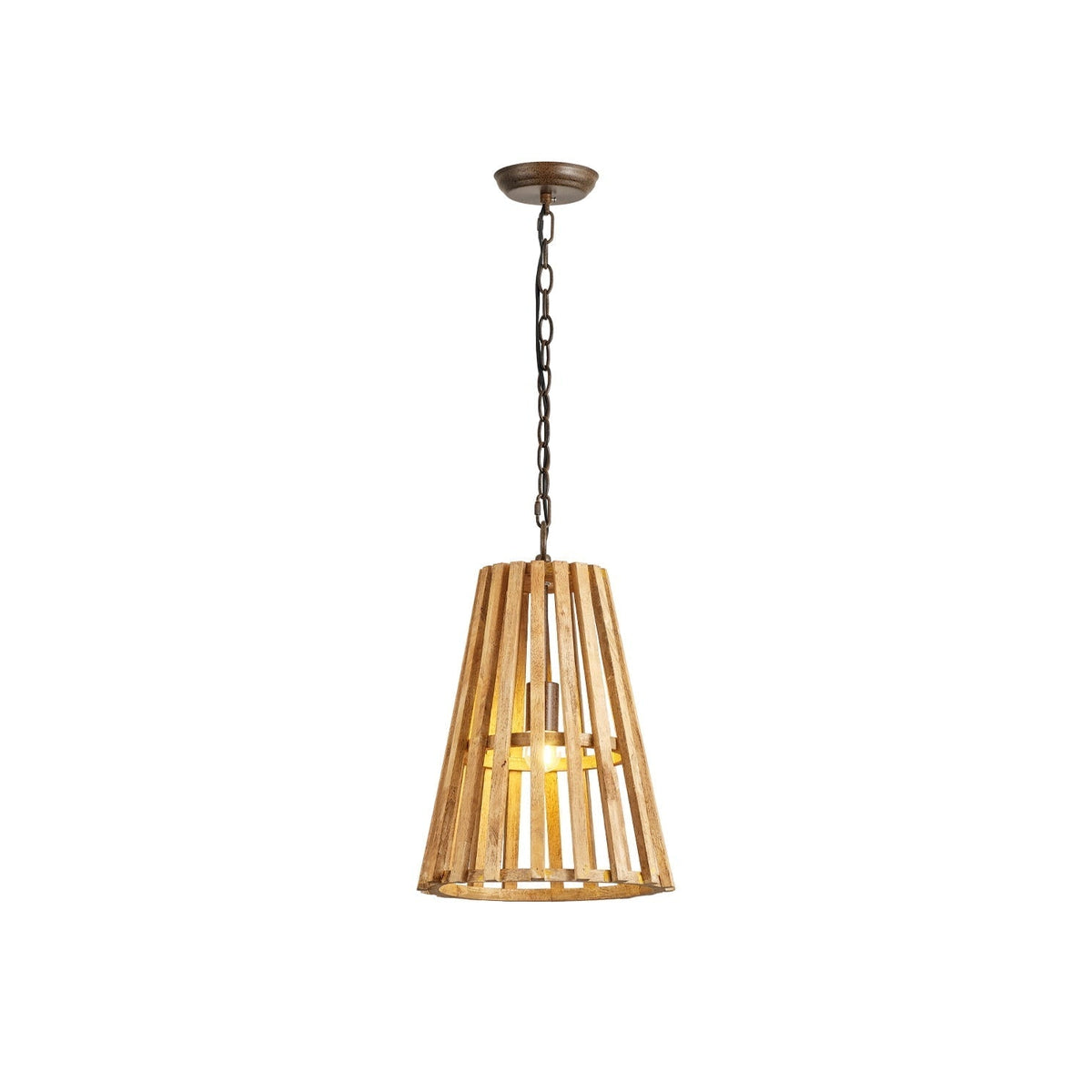Avsolel houten hanglamp