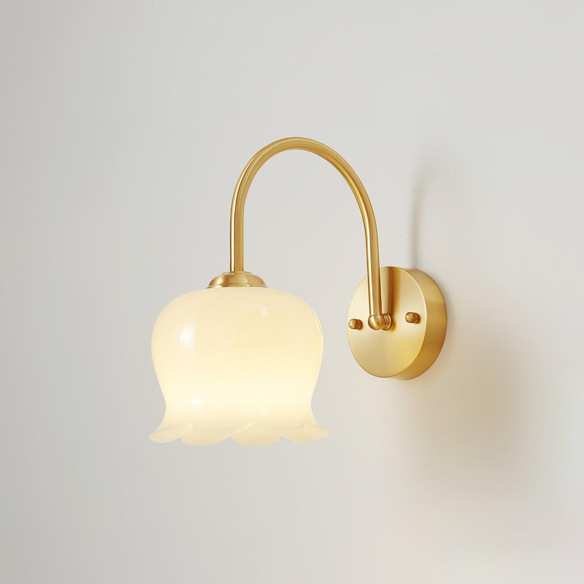 Avcarora Premium Noordse kunst messing glas wandlamp