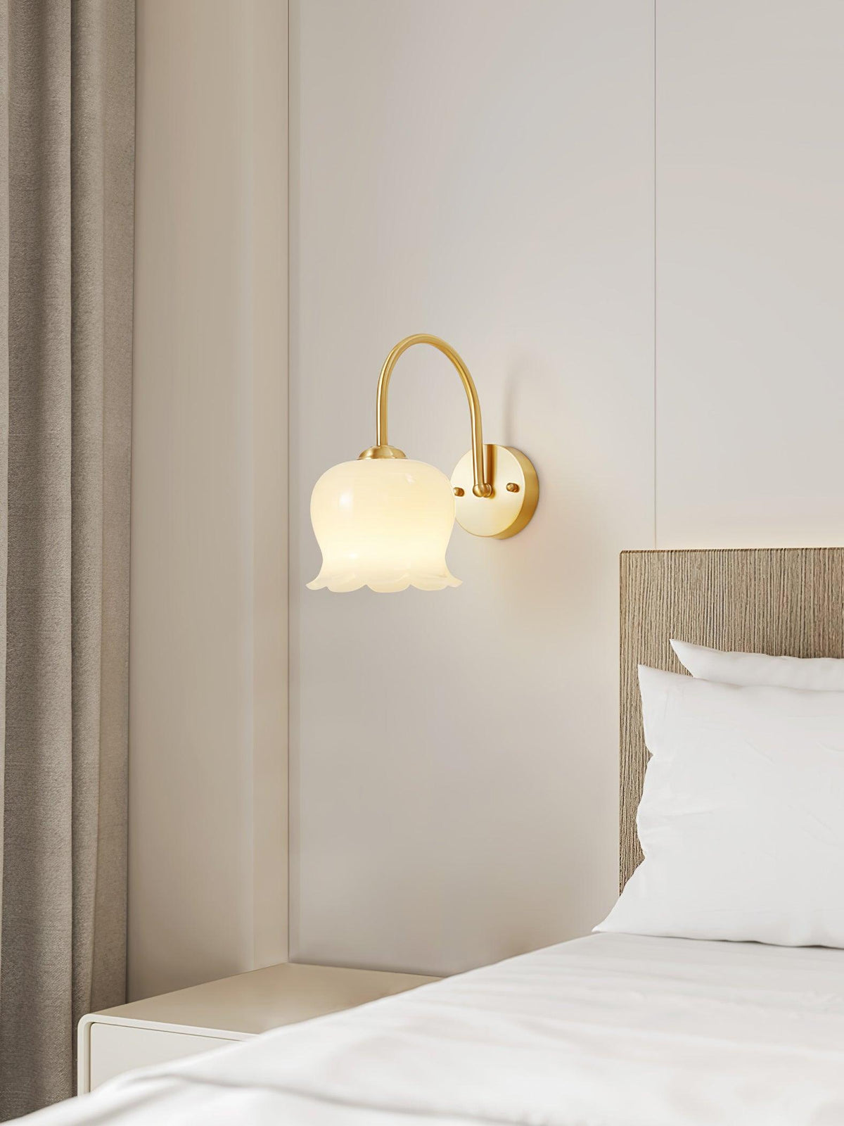 Avcarora Premium Noordse kunst messing glas wandlamp