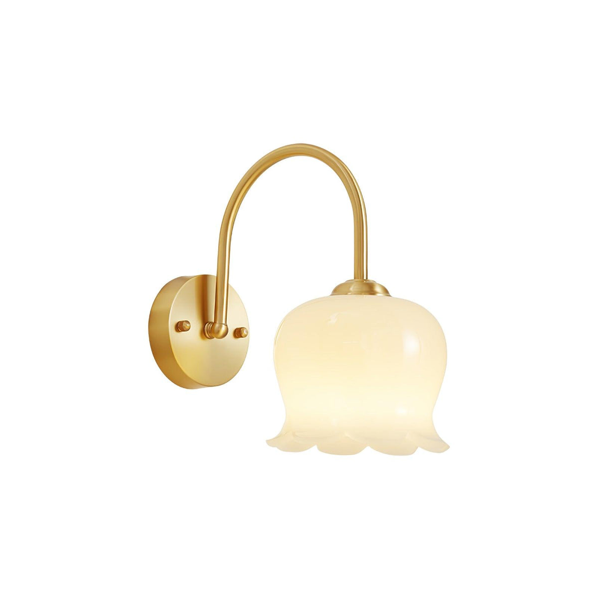 Avcarora Premium Noordse kunst messing glas wandlamp