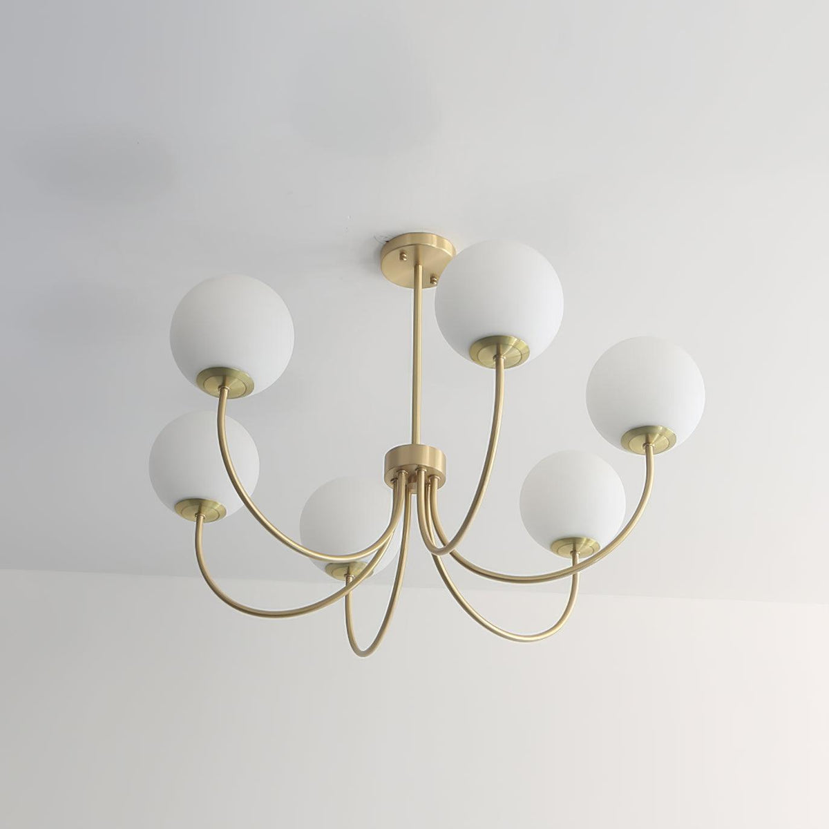 Solalissa kroonluchter Orillia messing bolvormig modern