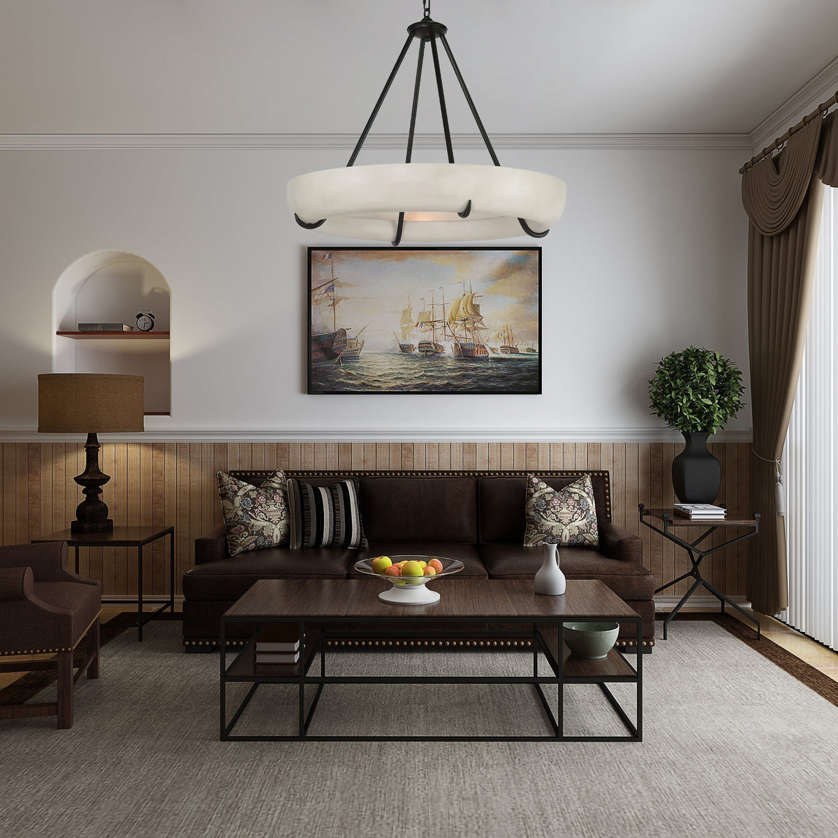 Daria Moderne hanglamp in albast
