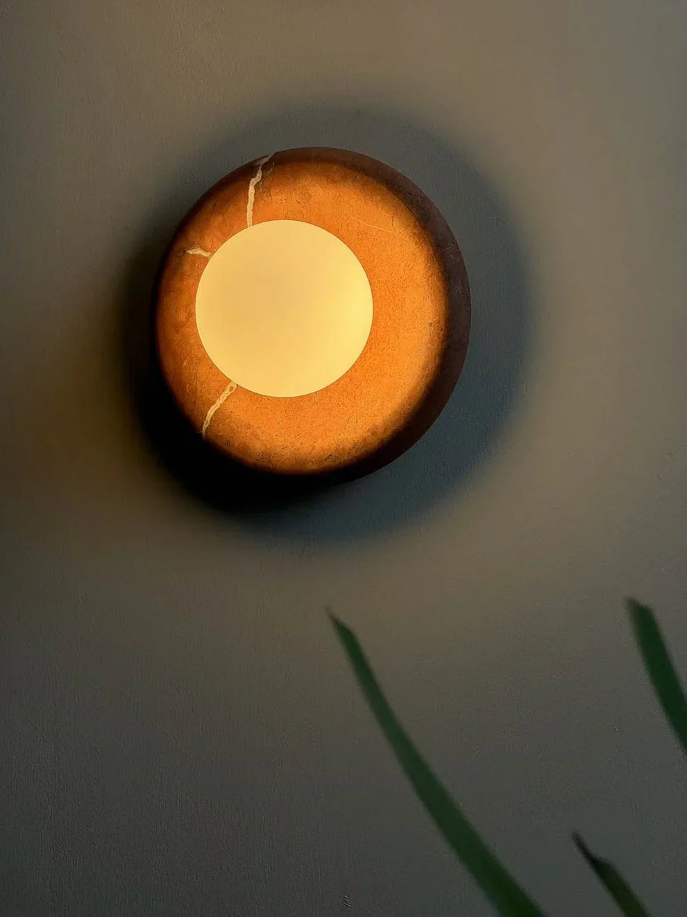 Elif Modern Ronde Marmer Wandlamp Lampenkap Slaapkamer Woonkamer