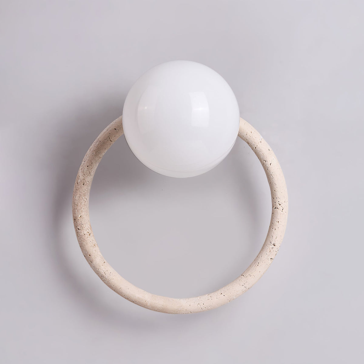 Idoryra Geel travertin wandlamp