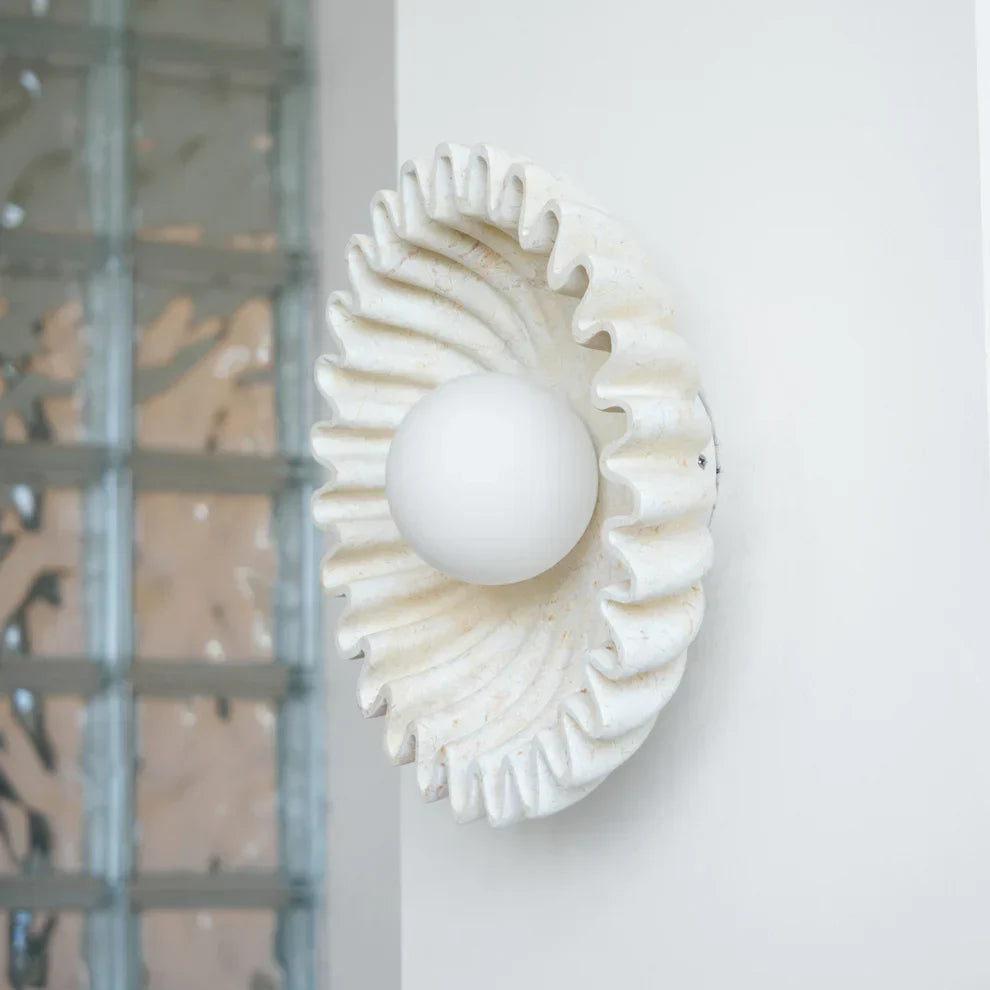 Elif Ongebruikelijk Ronde Marmer Glas Wandlamp Slaapkamer Eetkamer