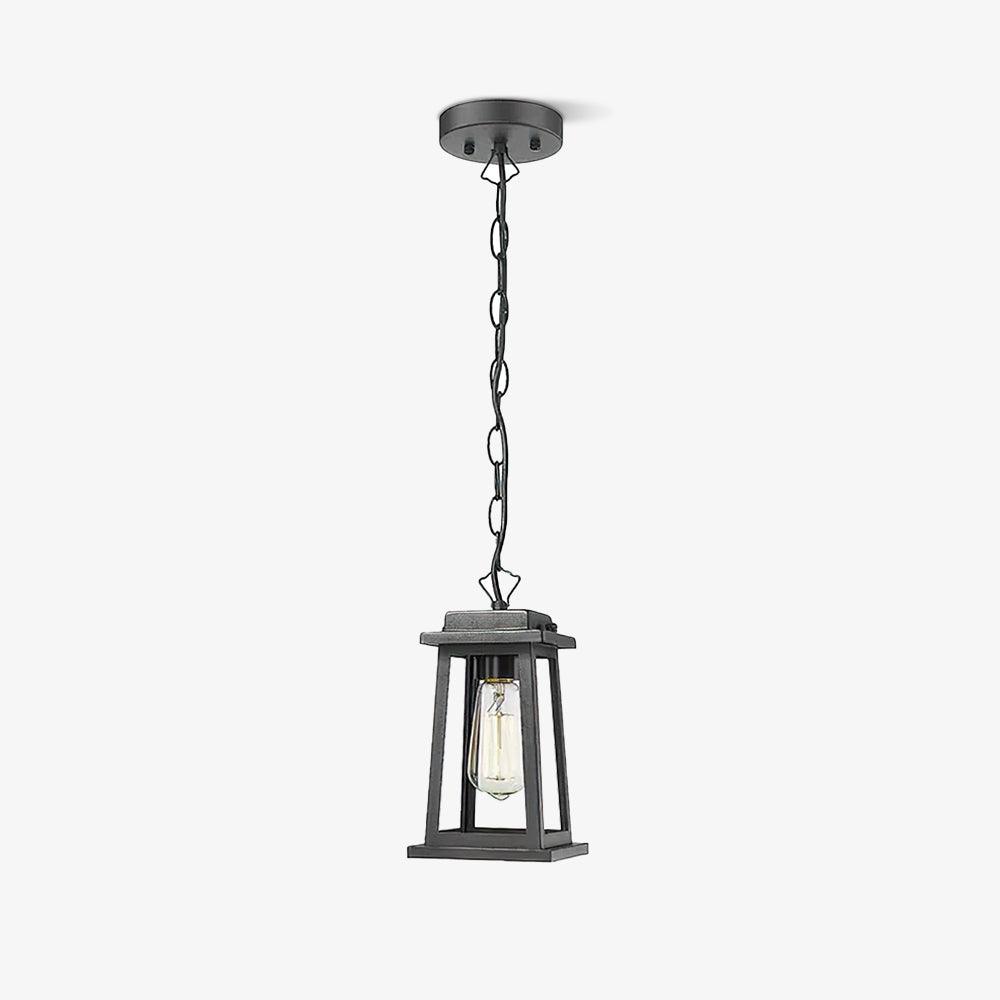 Terierenne hanglamp voor buiten in lantaarnstijl